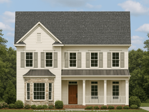 Colonial Farmhouse Home Plan – 5 Bedrooms, 4 Baths with Classic Charm