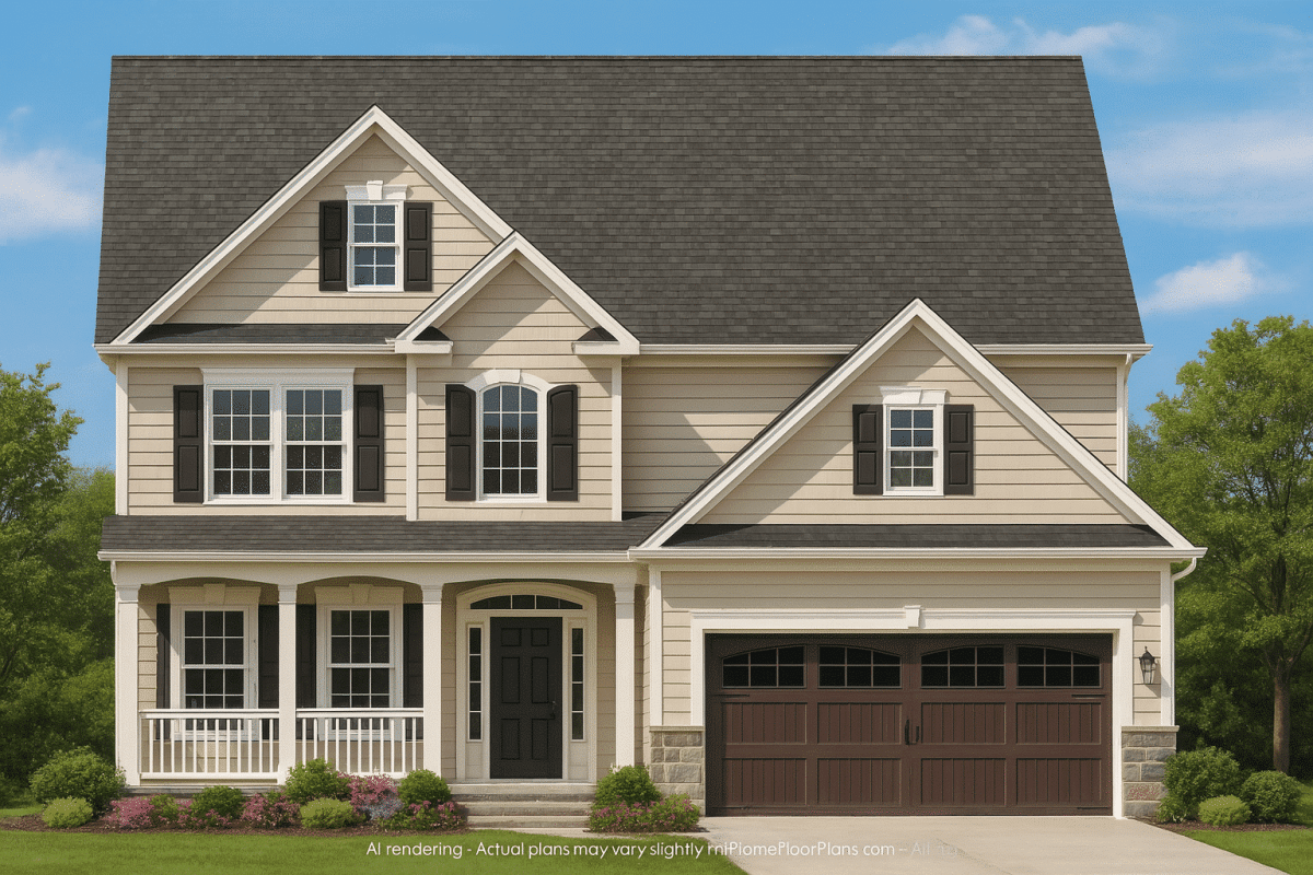 Colonial Home Plan with Spacious Layout and Detailed Designs