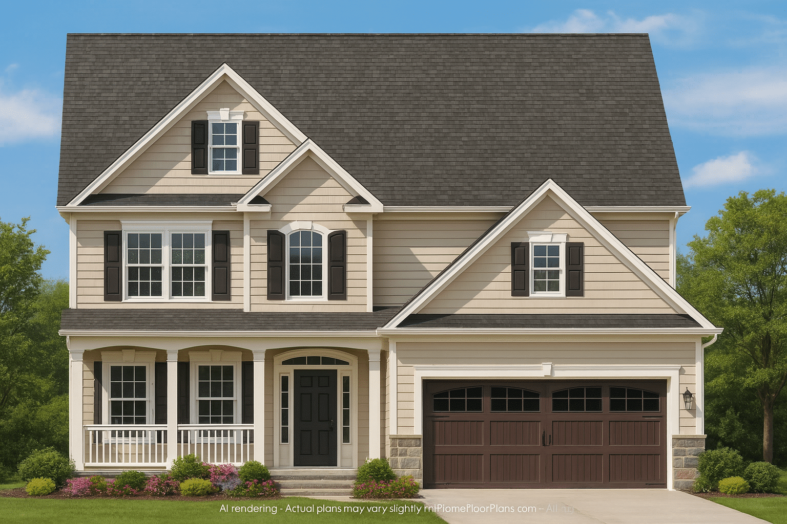 Colonial Home Plan with Spacious Layout and Detailed Designs
