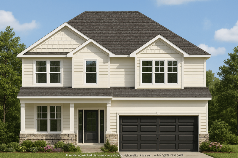 Colonial Revival House Plan With Elegant 2-Story Layout