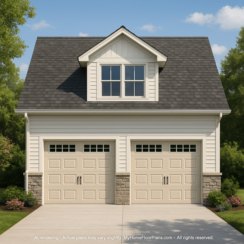 Compact Craftsman Garage Home Plan with Bonus Living Area