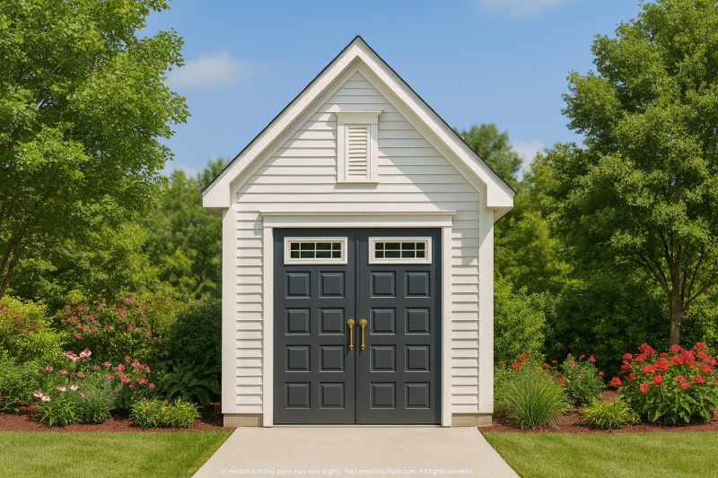 Compact Garage Floor Plan with Detailed CAD Designs