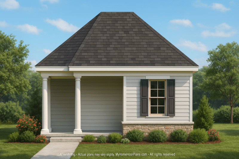 Compact Home Blueprint with CAD Designs & Open Floor Plan