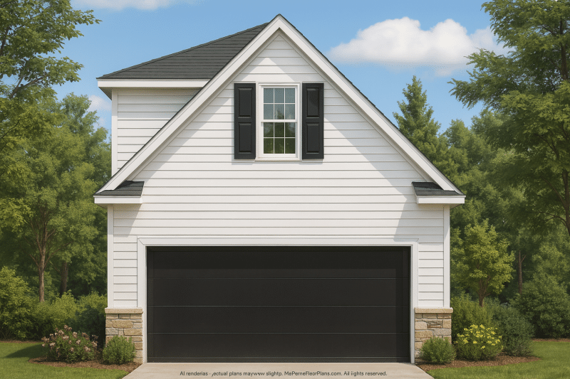 Compact Home Plan with Garage & Living Space CAD Designs