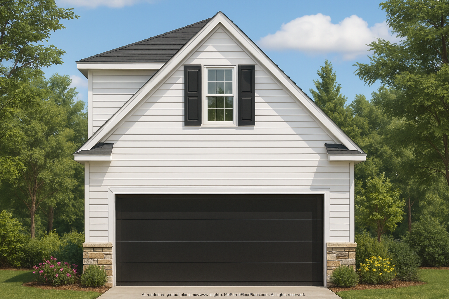 Compact Home Plan with Garage & Living Space CAD Designs