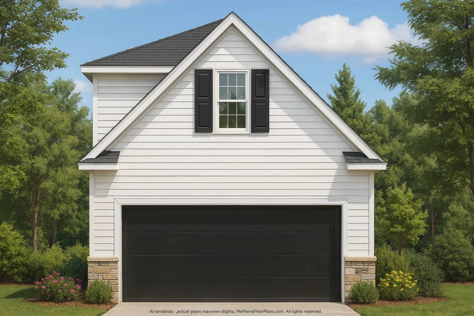 Compact Home Plan with Garage & Living Space CAD Designs