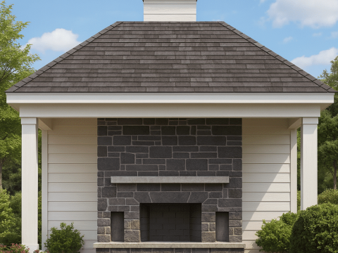 Compact Pavilion House Plan CAD Floor Designs & Blueprint