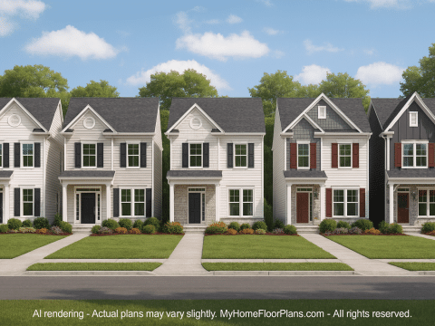 Contemporary 2-Story Townhome Design with Open Layout
