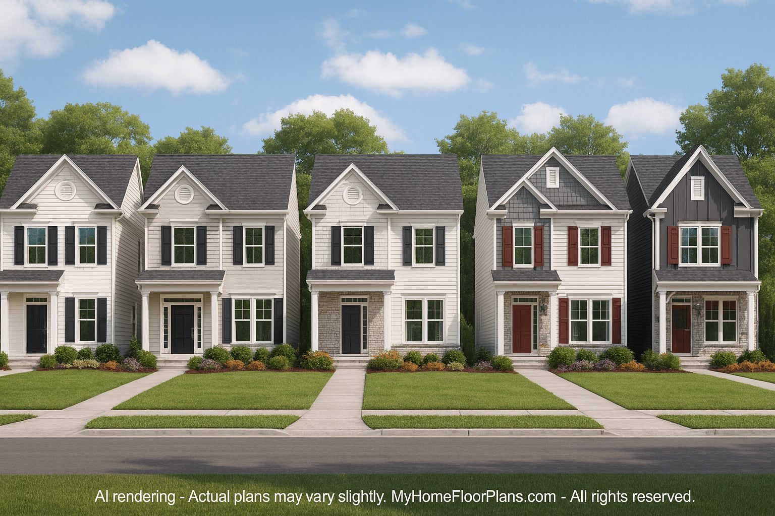 Contemporary 2-Story Townhome Design with Open Layout