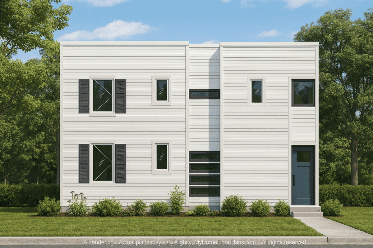 Contemporary Home Floor Plan with Open Layout & CAD Designs