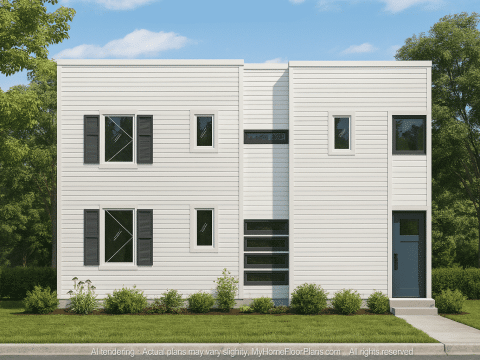 Contemporary Home Floor Plan with Open Layout & CAD Designs