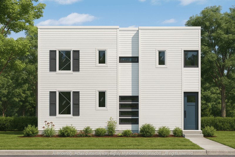 Contemporary Home Floor Plan with Open Layout & CAD Designs
