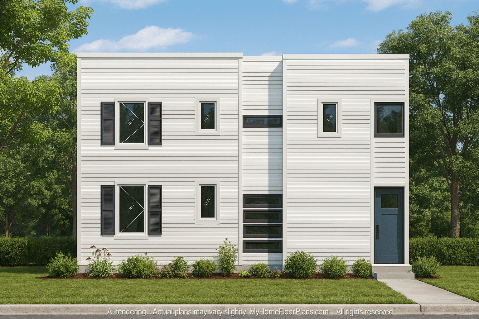 Contemporary Home Floor Plan with Open Layout & CAD Designs