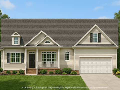 Country 1.5 Story Home Plan with Open Floor Plan – 2,224 Sq Ft