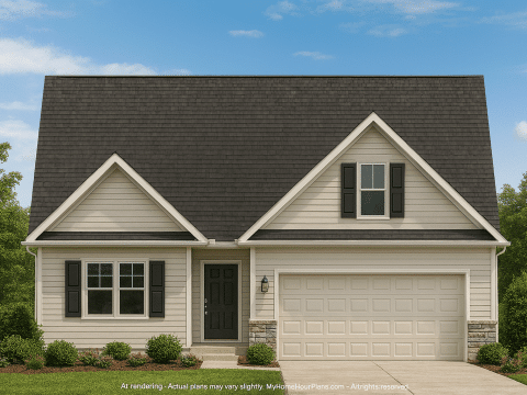 Crafted Home Floor Plan with Blueprint & CAD Design