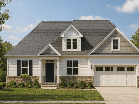 Craftsman 1.5-Story House Plan with Vaulted Ceilings & Porches