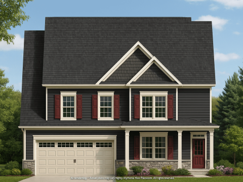 Craftsman Floor Plan with 2 Story Design Home Blueprint