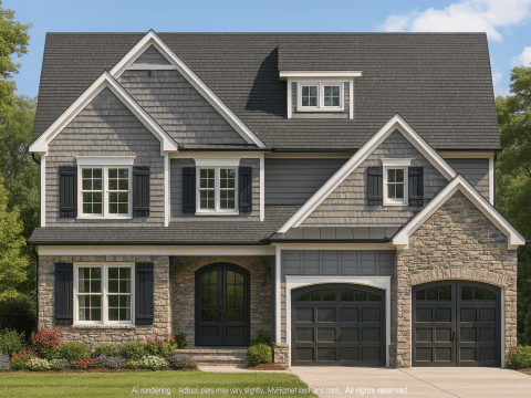 Craftsman Home Design with Floor Plan, CAD & Blueprint Features