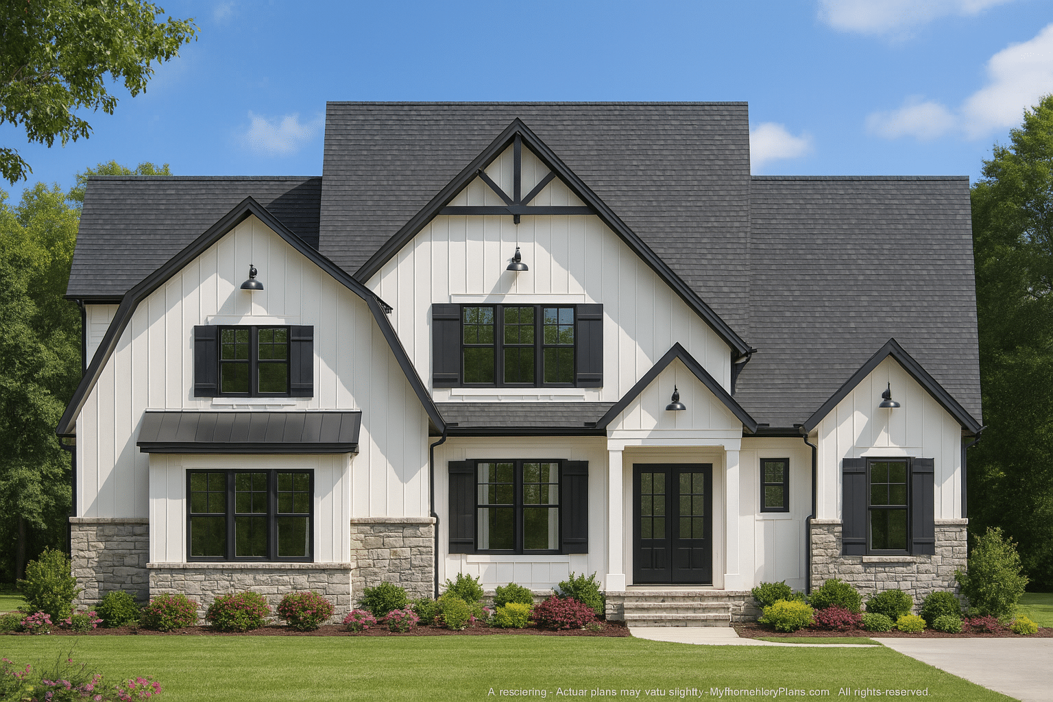 Craftsman Home Floor Plan Detailed Blueprint for 2-Story Designs