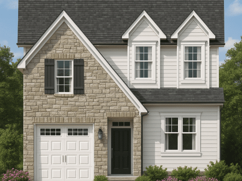 Craftsman Home Floor Plan with 2 Stories and CAD Blueprint Designs