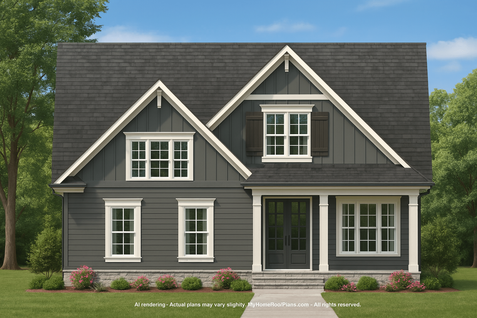 Craftsman Home Floor Plan with 2 Stories and Spacious Designs
