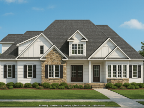 Craftsman Home Floor Plan with CAD Blueprints & Features