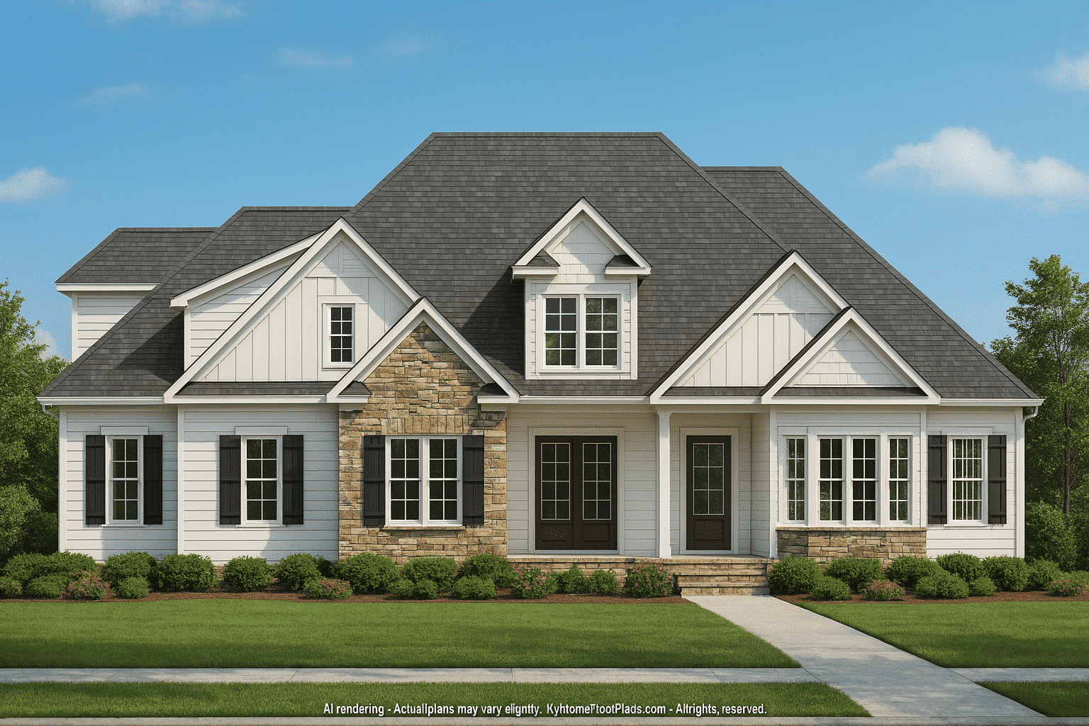 Craftsman Home Floor Plan with CAD Blueprints & Features