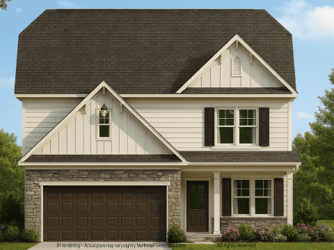 Craftsman Home Plan 2-Story Floor Plan with 4 Beds & CAD Designs