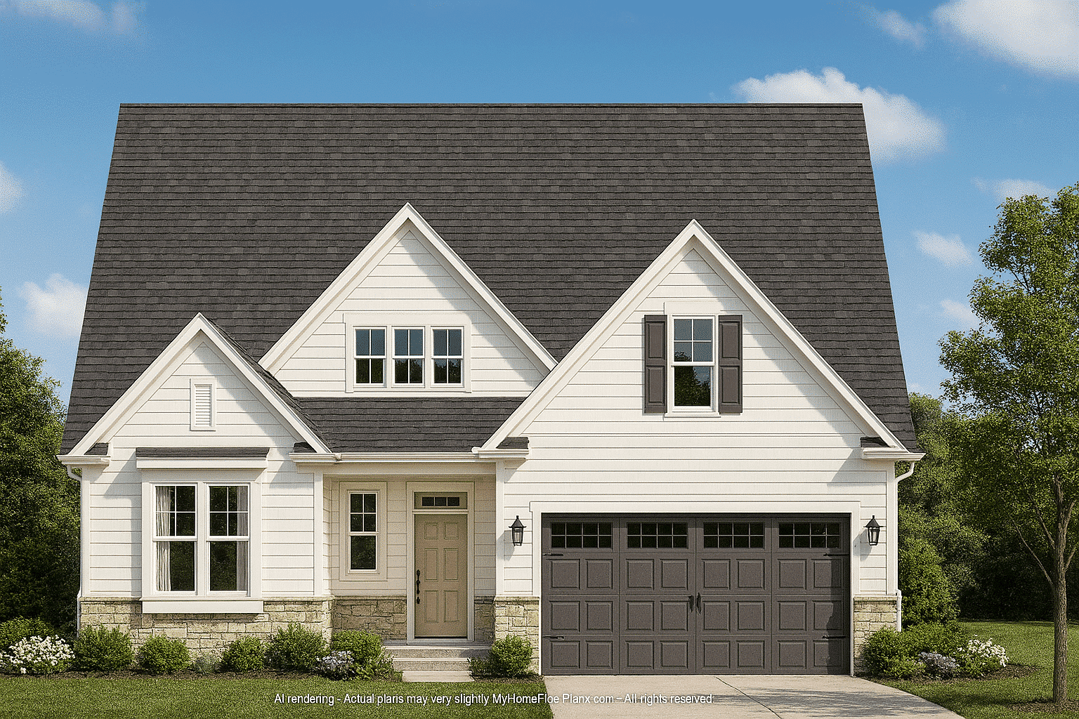 Craftsman Home Plan with 2 Floors, 3 Bedrooms & CAD Designs