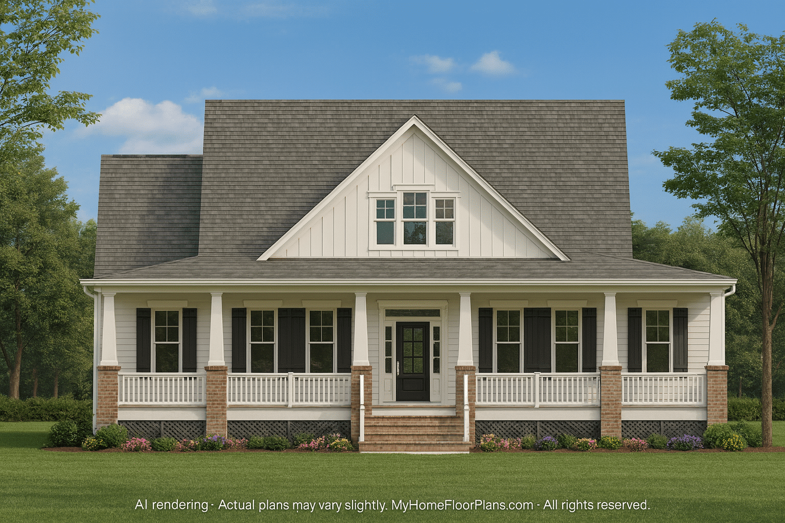 Craftsman Home Plan with 2 Floors & Detailed CAD Designs