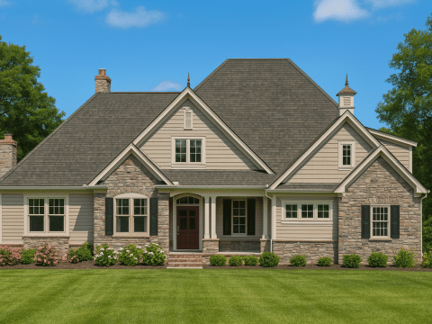 Craftsman Home Plan with 3 Bedrooms & Vaulted Ceilings