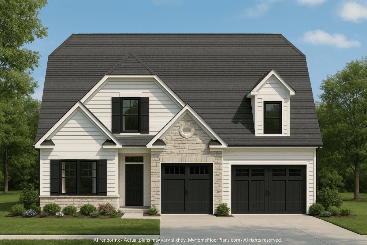 Craftsman Home Plan with 3 Bedrooms and Open Floor Plan