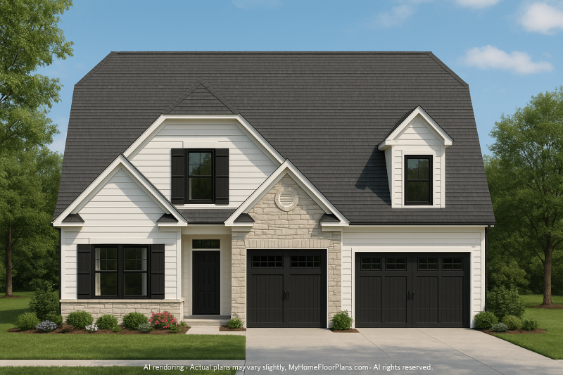 Craftsman Home Plan with 3 Bedrooms and Open Floor Plan