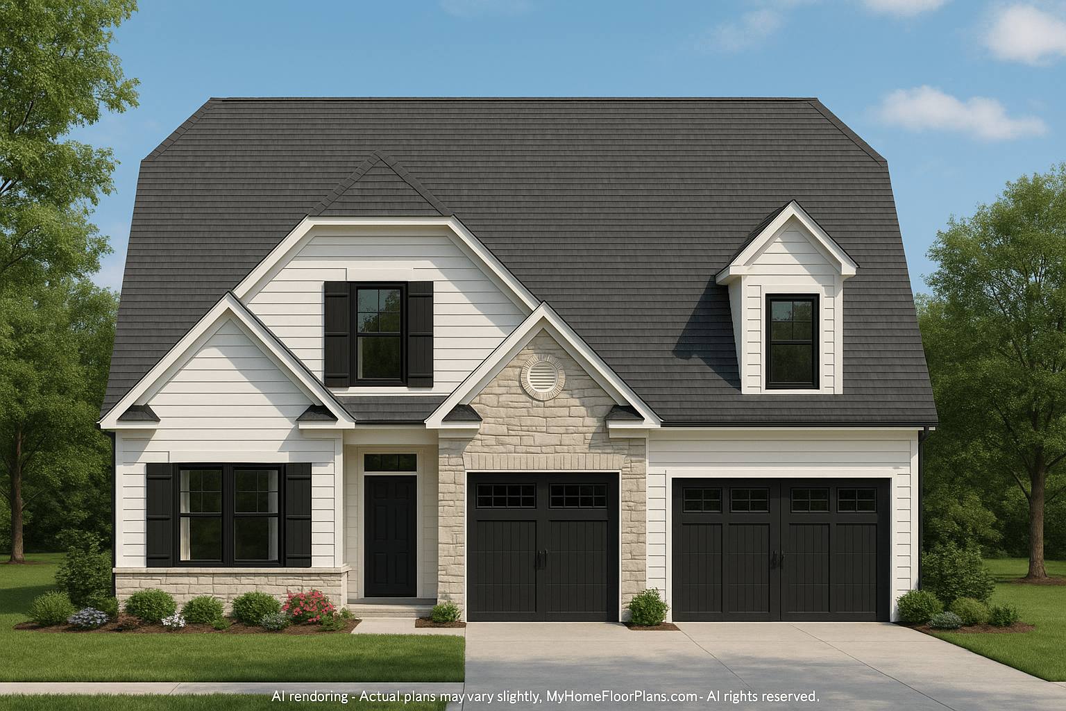 Craftsman Home Plan with 3 Bedrooms and Open Floor Plan