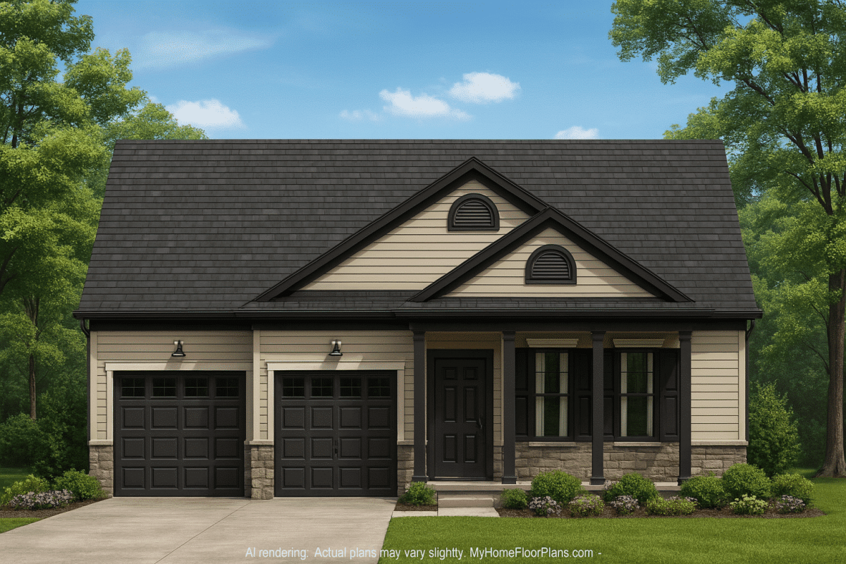 Craftsman Home Plan with 3 Beds, 2 Baths, and CAD Designs
