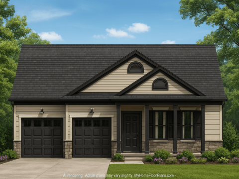Craftsman Home Plan with 3 Beds, 2 Baths, and CAD Designs
