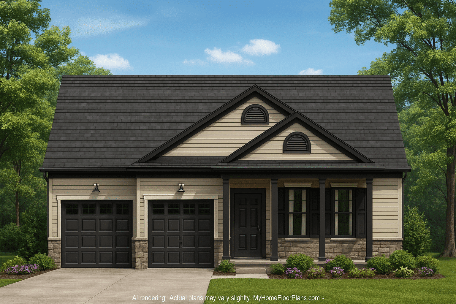 Craftsman Home Plan with 3 Beds, 2 Baths, and CAD Designs