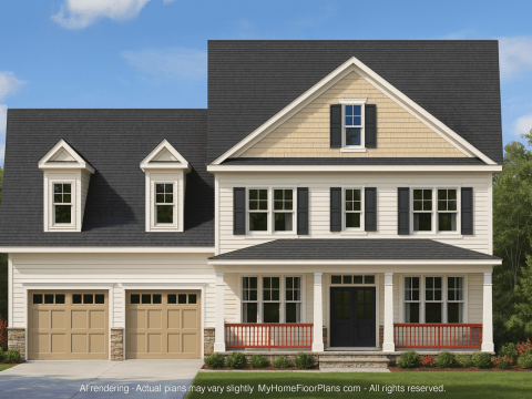 Craftsman Home Plan with 3 Floors and Open Floor Designs