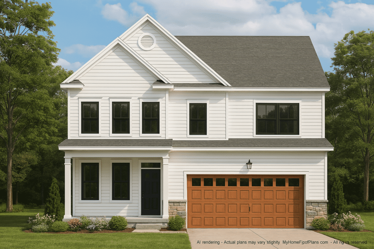 Craftsman Home Plan with 4 Bedrooms, 3 Baths, and CAD Designs