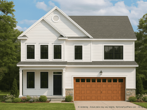Craftsman Home Plan with 4 Bedrooms, 3 Baths, and CAD Designs