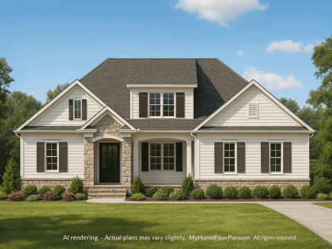 Craftsman Home Plan with 4 Bedrooms, Blueprint, & CAD Designs