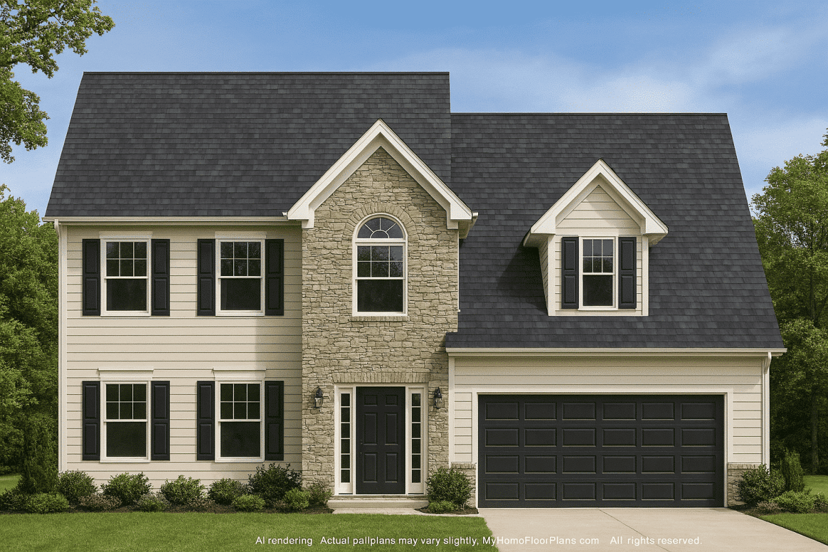 Craftsman Home Plan with 5 Beds, 3.5 Baths & CAD Designs