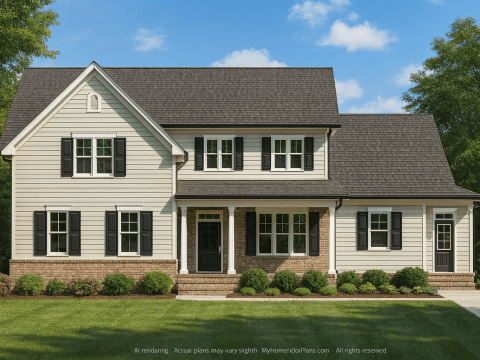 Craftsman Home Plan with Floor Plan, CAD, and Blueprints