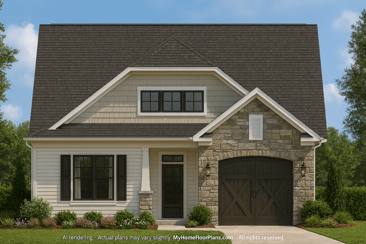 Craftsman Home Plan with Open Floor Blueprint Designs