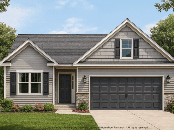 Craftsman Home Plan with Open Floor CAD Designs and Features