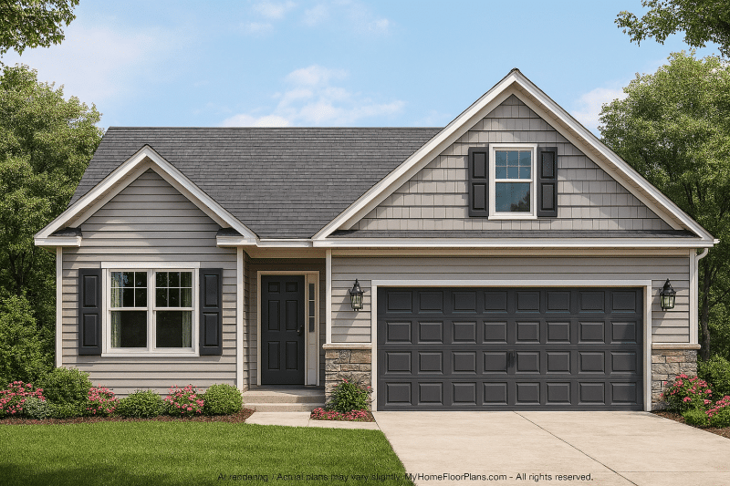 Craftsman Home Plan with Open Floor CAD Designs and Features