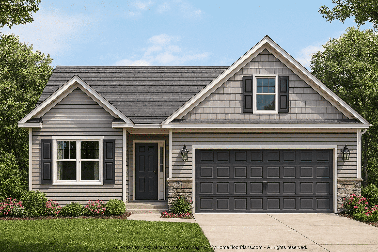 Craftsman Home Plan with Open Floor CAD Designs and Features