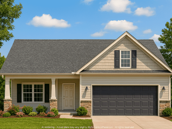 Craftsman Home Plan with Open Floor Layout & CAD Designs