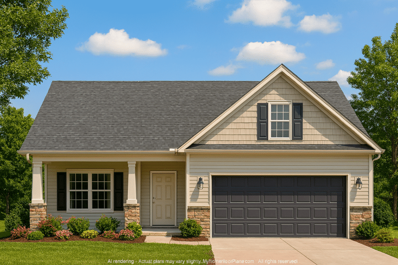 Craftsman Home Plan with Open Floor Layout & CAD Designs