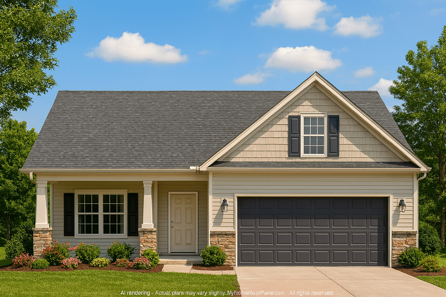 Craftsman Home Plan with Open Floor Layout & CAD Designs
